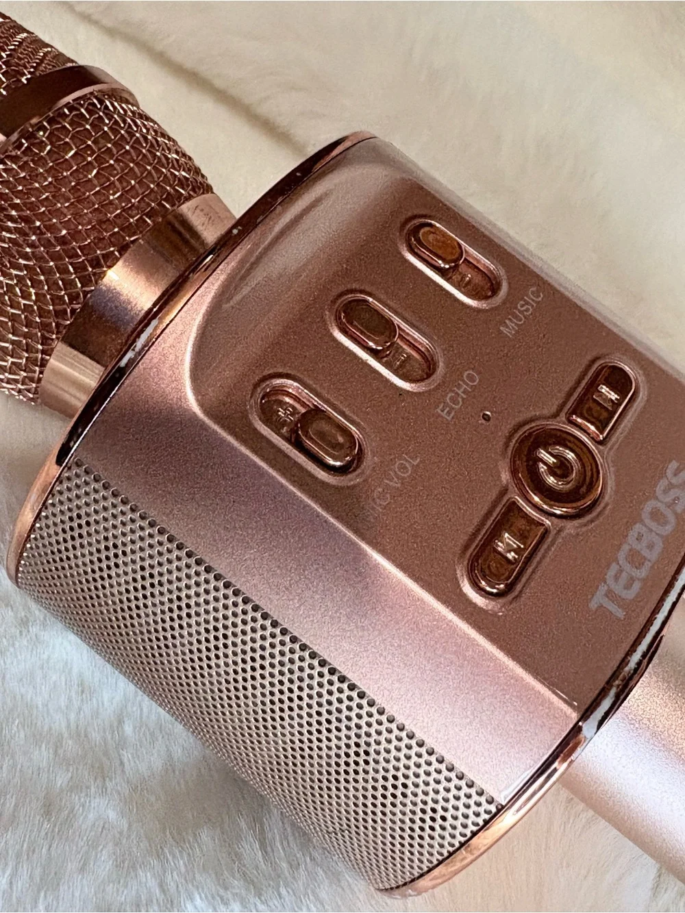 Rose Gold Wireless Bluetooth Karaoke Microphone